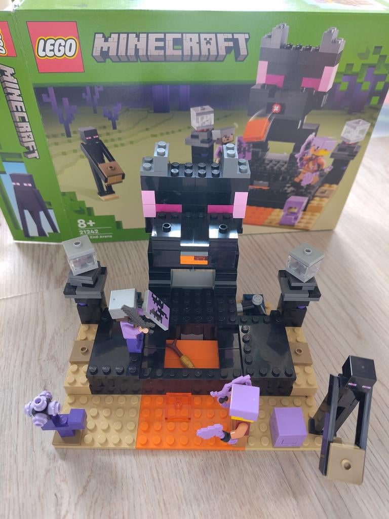 Minecraft The End Arena Lego set compleet, Ophalen of Verzenden, Zo goed als nieuw, Complete set, Lego