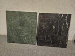 2 stuks marmeren tegels - groen & zwart, Antiek en Kunst, Ophalen
