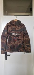 Napapijri Winterjas Camouflage - maat M, Ophalen of Verzenden, Zo goed als nieuw, Bruin, Napapijri