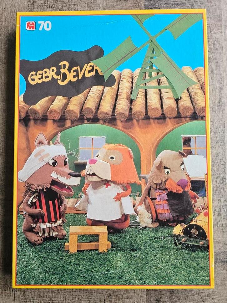 Fabeltjeskrant puzzel gebroeders Bever 70 stukjes, Kinderen en Baby's, Speelgoed | Kinderpuzzels, Zo goed als nieuw, 4 tot 6 jaar