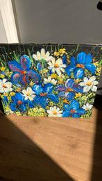 62x51: “prachtig lentegevoel” Olieverf op canvas. Gesigneerd, Antiek en Kunst, Ophalen of Verzenden