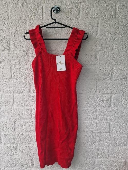 Nieuwe Rode My Queen Strakke Jurk met Smocked Bandjes, XS, Kleding | Dames, Jurken, Nieuw, Maat 34 (XS) of kleiner, Rood, Boven de knie