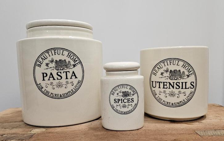 LEUKE "BEAUTIFUL HOME" VOORRAADPOTTEN, Huis en Inrichting, Keuken | Keukenbenodigdheden, Gebruikt, Ophalen of Verzenden