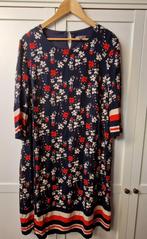 Donkerblauw gebloemde jurk van Ulla Popken, maat 46/48, Kleding | Dames, Grote Maten, Ophalen of Verzenden, Zo goed als nieuw