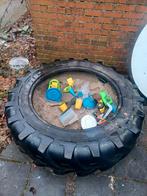 Zandbak tractorband gratis, Ophalen, Gebruikt