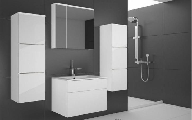 Witte Badkamerset POLO, Huis en Inrichting, Badkamer | Badtextiel en Accessoires, Nieuw, Overige typen, Wit, Ophalen of Verzenden