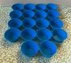 18 siliconen cupcake vormpjes blauw in 1 koop, Ophalen of Verzenden, Zo goed als nieuw, Cupcakes, Bakvorm