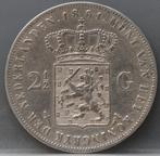 Mooie en schaarse 2 1/2 gulden 1861 - rijksdaalder 1861, Postzegels en Munten, Munten | Nederland, Koning Willem III, Verzenden