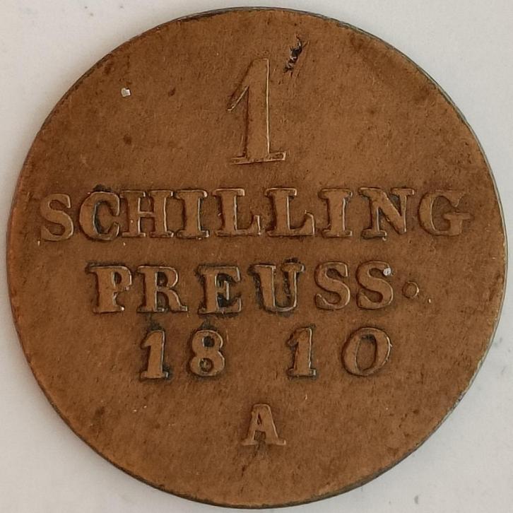Pruisen 1 schilling 1810 A, Postzegels en Munten, Munten | Europa | Niet-Euromunten, Losse munt, Duitsland, Ophalen of Verzenden