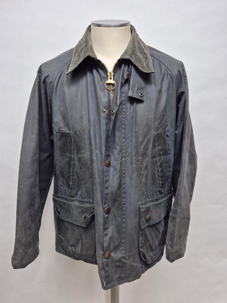 Barbour jas waxjas 'bedale' c40-102 cm. (Medium), Kleding | Heren, Jassen | Winter, Gedragen, Maat 48/50 (M), Blauw, Ophalen