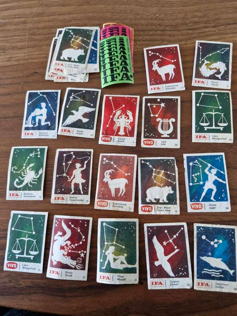 Vintage IFA en VIVO Sterrenbeelden Kaarten 20 stuks, Verzamelen, Ophalen of Verzenden, Gebruikt
