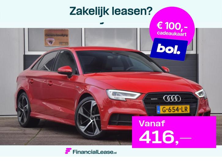 Audi A3 Limousine 40 TFSI quattro Advance Sport ADAPTIEVE CR, Auto's, Audi, Bedrijf, Lease, Financial lease, A3, ABS, Achteruitrijcamera