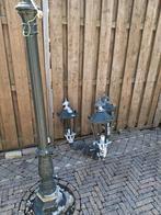 Groene staande nostalgische lamp. En twee lage lampen., Ophalen, Gebruikt, IJzer, Vloerlamp