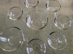 Glazen partyschaaltjes  - 2 sets van 1 groot en 3 kleine, Schaal, Rond, Ophalen of Verzenden, Glas