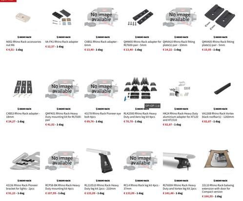 Rhino Rack Producten Roof rack Reserve onderdelen Spare Part, Auto diversen, Dakdragers, Nieuw, Verzenden