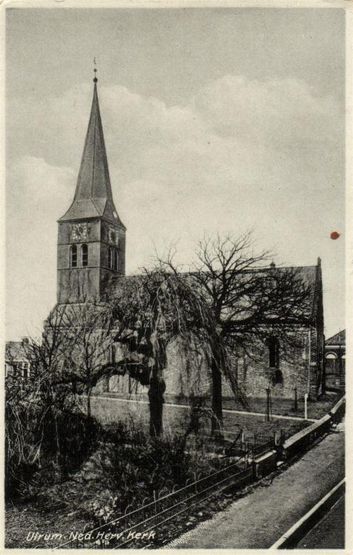 Ulrum. Ned. Herv. Kerk - 1941 gelopen, Verzamelen, Ansichtkaarten | Nederland, Gelopen, Utrecht, 1940 tot 1960, Ophalen of Verzenden