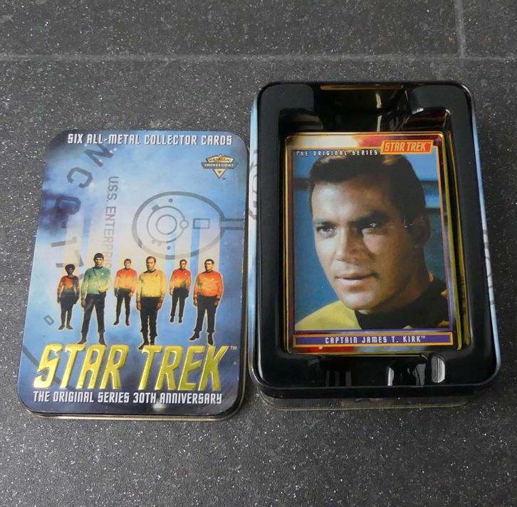 Star Trek kaarten metaal collector's cards 1996, Verzamelen, Film en Tv, Gebruikt, Tv, Foto of Kaart, Ophalen of Verzenden