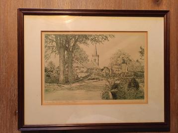 Hervormde kerk Opperdoes. Tekening. 1979. beschikbaar voor biedingen