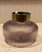 Ikea plafondlamp Solklint glas met messing goud, Ophalen, Zo goed als nieuw, Glas