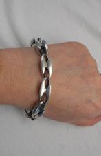 Zilveren zware unisex Biker armband aparte schakels nr.1149, Sieraden, Tassen en Uiterlijk, Verzenden, Zo goed als nieuw, Zilver