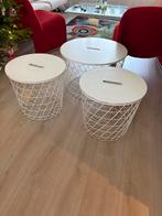 Ikea Kvistbro set drie manden opbergtafel wit, Ophalen, Minder dan 45 cm, Gebruikt, Modern, Ikea, scandinavisch