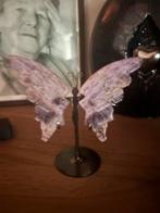 2x Amethist Vlinder Decoratie, Verzamelen, Mineralen en Fossielen, Ophalen of Verzenden, Mineraal