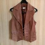 Gilet, vintage , licht bruin leder, maat 40, Kleding | Dames, Bodywarmers, Ophalen of Verzenden, Zo goed als nieuw, Maat 38/40 (M)