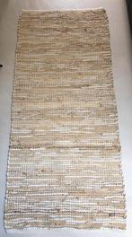 Fairtrade Handgeweven Vloerkleed “Rosefield” 80x180, Huis en Inrichting, Stoffering | Tapijten en Kleden, Beige, Zo goed als nieuw