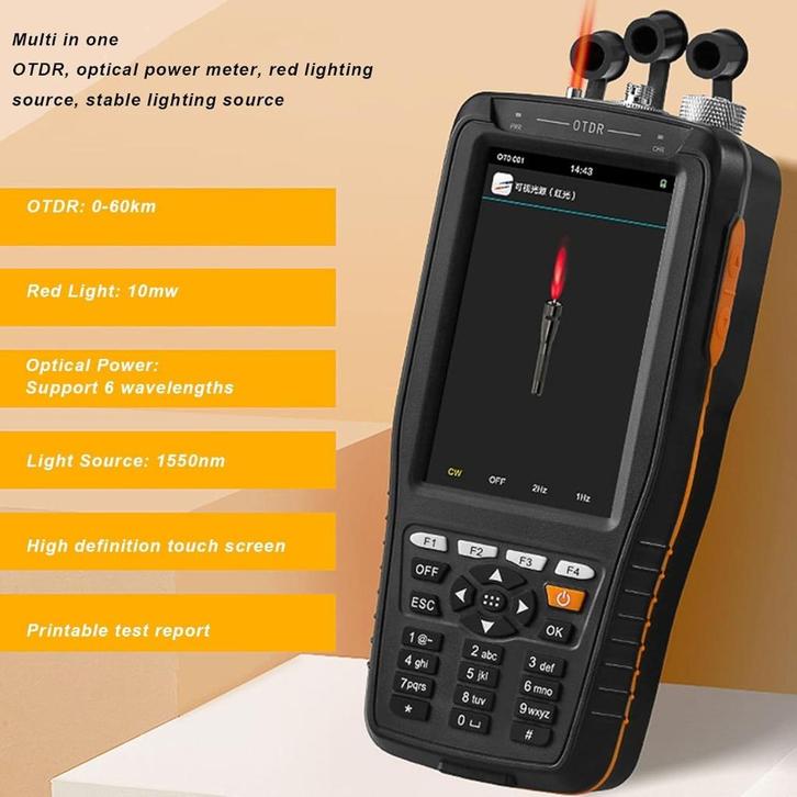 AUA28A OTDR Fiber Optic Tester 100-240V Portable, Doe-het-zelf en Verbouw, Meetapparatuur, Nieuw, Ophalen of Verzenden