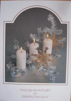 Prettige kerstdagen - drie witte kaarsen - twee keer, Verzenden, 1980 tot heden, Gelopen, Overige thema's