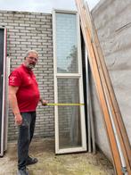 Kozijn hardhout dubbelglas, Ophalen of Verzenden, Hout, 75 tot 150 cm, Raamkozijn