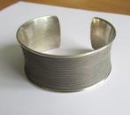 massief breed 925 zilveren armband klemarmband, 56 gr, Ophalen, Zilver, Armband