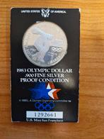 USA SILVER DOLLAR 1983 OLYMPICS in blister, Postzegels en Munten, Ophalen of Verzenden, Noord-Amerika