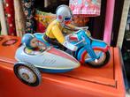 vintage motorrijder blik, Ophalen of Verzenden