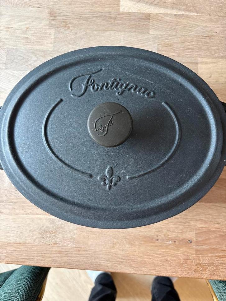 Fontignac Main Libres braadpan - Ovaal - 29 cm - Zwart, Huis en Inrichting, Keuken | Potten en Pannen, Gebruikt, Koekenpan of Braadpan