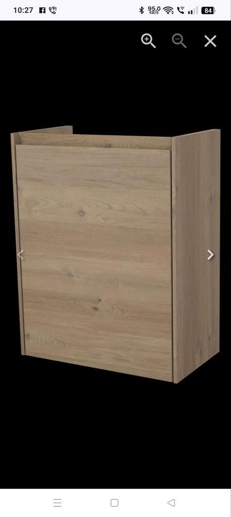 Toilet Fontijn Onderkast met Bovenblad - Raw Oak, Huis en Inrichting, Badkamer | Badkamermeubels, Nieuw, Overige typen, Minder dan 100 cm