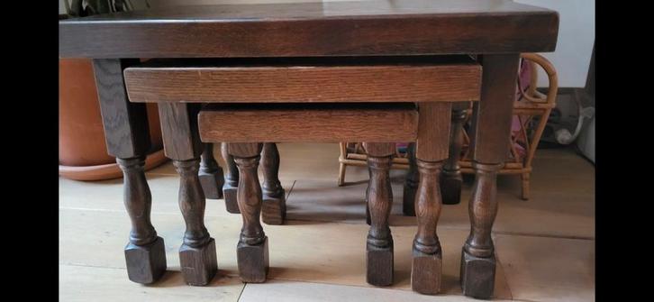 Bijzettafels vintage tafeltjes, Antiek en Kunst, Antiek | Meubels | Tafels, Ophalen