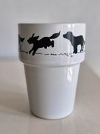 Melkbeker Zwarte Honden, Ophalen of Verzenden, Zo goed als nieuw, Overige stijlen, Kop(pen) en/of Schotel(s)