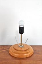 Vintage tafellamp glazen lamp opaline glas mushroom jaren 70, Ophalen of Verzenden, Gebruikt, Glas, Minder dan 50 cm