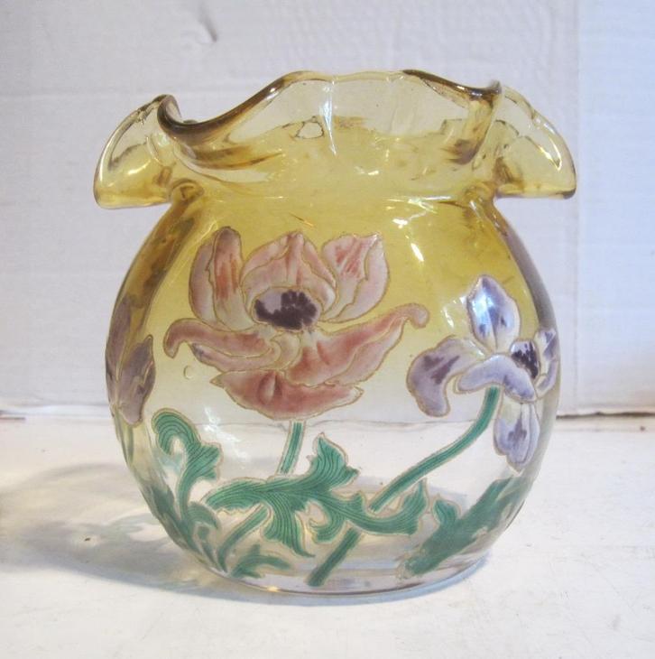 Antieke art nouveau Montjoye, Legras vaas, ca 1910, Antiek en Kunst, Antiek | Glas en Kristal, Verzenden