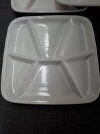 BORDEN 6 VAKS WIT MICRO WAVE 5 STUKS., Huis en Inrichting, Keuken | Servies, Ophalen of Verzenden, Zo goed als nieuw, Bord(en)