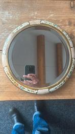 Vintage Italiaanse Facet Geslepen Wandspiegel, Antiek en Kunst, Antiek | Spiegels, Ophalen of Verzenden, Rond, Minder dan 50 cm