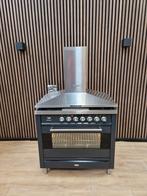 Luxe Antraciet Boretti Fornuis incl Afzuigkap Gratis bezorgt, 60 cm of meer, Ophalen of Verzenden, Zo goed als nieuw, Energieklasse A of zuiniger