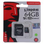 Kingston Canvas Select MicroSDHC Class 10 UHS-I - 64GB - inc, Audio, Tv en Foto, Fotografie | Geheugenkaarten, Nieuw, Kingston
