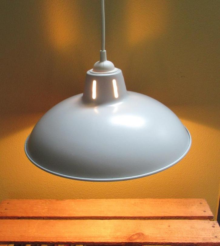 Hanglamp wit vintage design, Huis en Inrichting, Lampen | Hanglampen, Minder dan 50 cm, Metaal, Ophalen of Verzenden