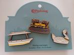 Efteling-voertuigen pin: Gondoletta, Piraña en de Zes Zwanen, Verzamelen, Efteling, Ophalen of Verzenden, Zo goed als nieuw, Button of Speldje