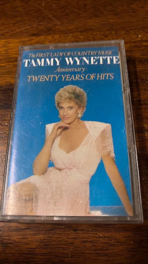 Tammy Wynette muziek cassette Anniversary 20 years of hits, Cd's en Dvd's, Cassettebandjes, Gebruikt, Origineel, Country en Western