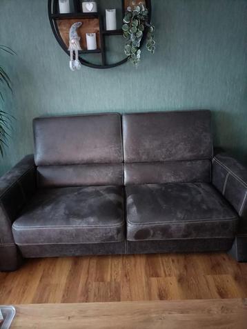 Tweezits bank, bruin, 190 cm breed