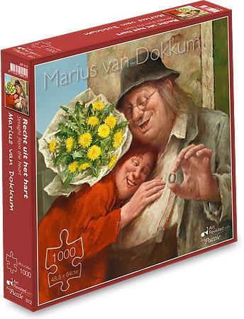 Art Revisited Marius van Dokkum-Recht Uit Het Hart -1000 st., Hobby en Vrije tijd, Denksport en Puzzels, Nieuw, Legpuzzel, 500 t/m 1500 stukjes