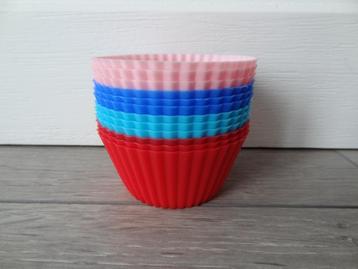 NIEUW! 12 Silicone Cupcake Vormpjes >Snelle Verzending!< beschikbaar voor biedingen